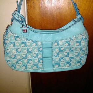 Handbag Light blue and white